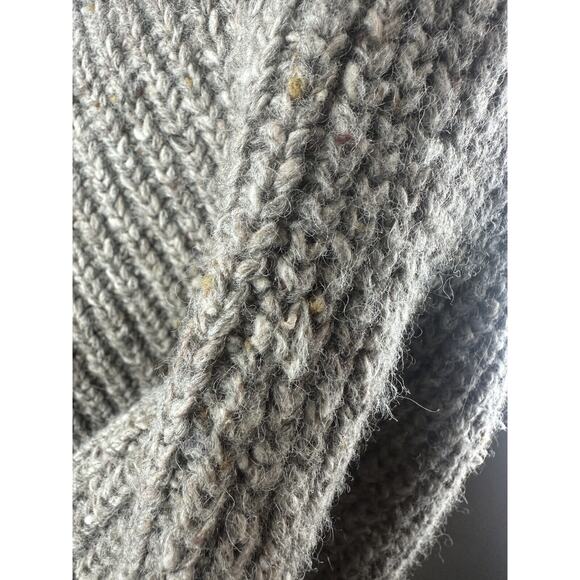 I.B. Diffusion Chunky Knit Ribbed Cardigan Sweater Marled Beige Brown Medium - Picture 9 of 16